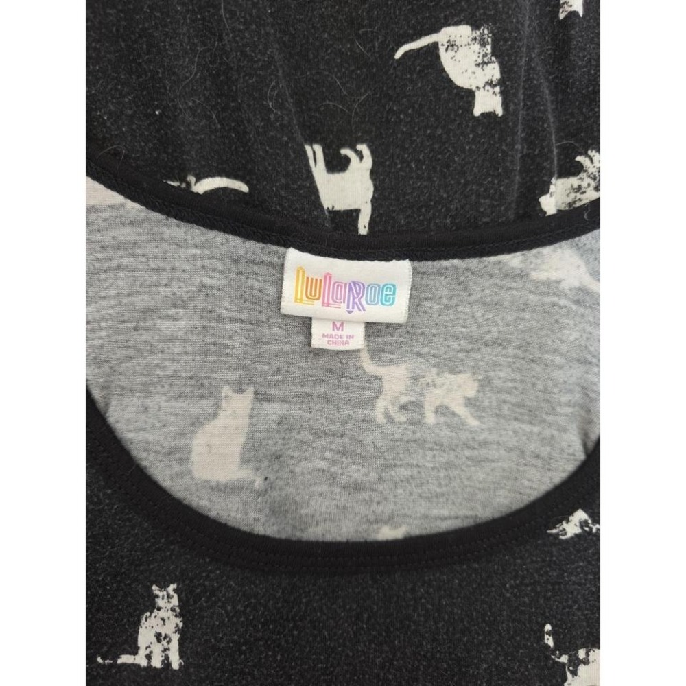Black Tank Top With Cats - Picture 4 of 4